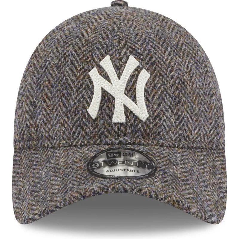 petten-gebogen-grijs-verstelbaar-9twenty-tweed-pack-van-new-york-yankees-mlb-van-new-era