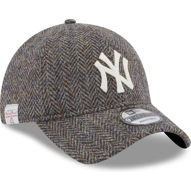 petten-gebogen-grijs-verstelbaar-9twenty-tweed-pack-van-new-york-yankees-mlb-van-new-era