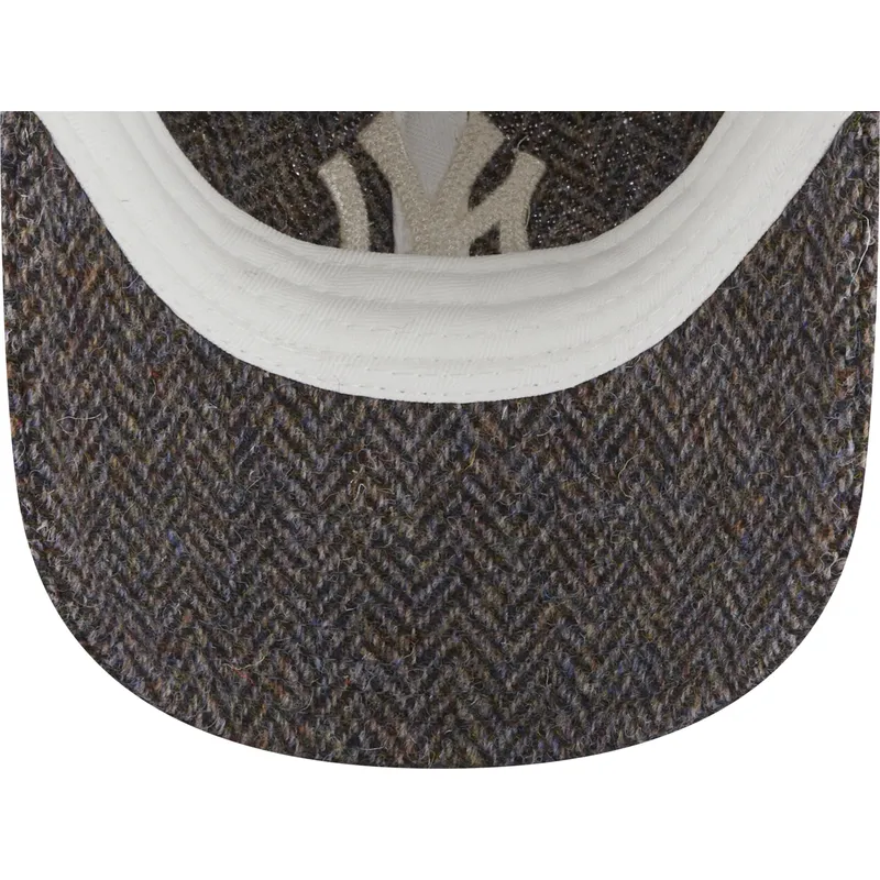 petten-gebogen-grijs-verstelbaar-9twenty-tweed-pack-van-new-york-yankees-mlb-van-new-era