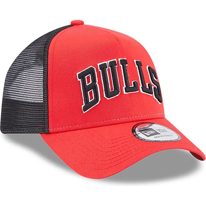 petten-gebogen-rood-snapback-a-frame-team-script-van-chicago-bulls-nba-van-new-era