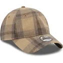 petten-gebogen-bruin-verstelbaar-9twenty-check-van-new-era