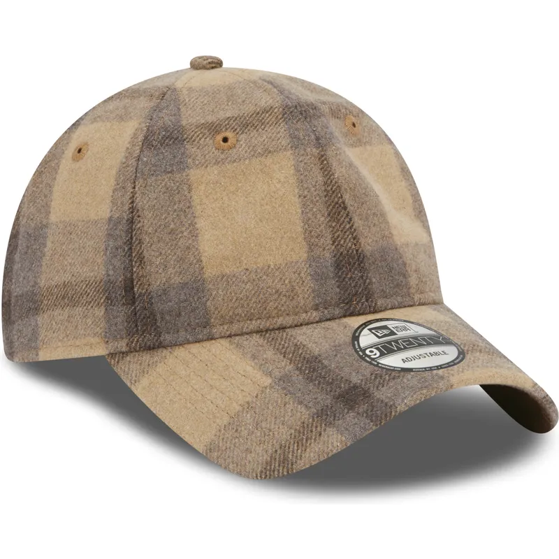 petten-gebogen-bruin-verstelbaar-9twenty-check-van-new-era