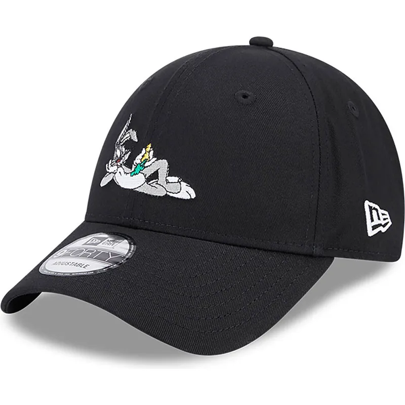 petten-gebogen-zwart-verstelbaar-9forty-van-bugs-bunny-looney-tunes-van-new-era
