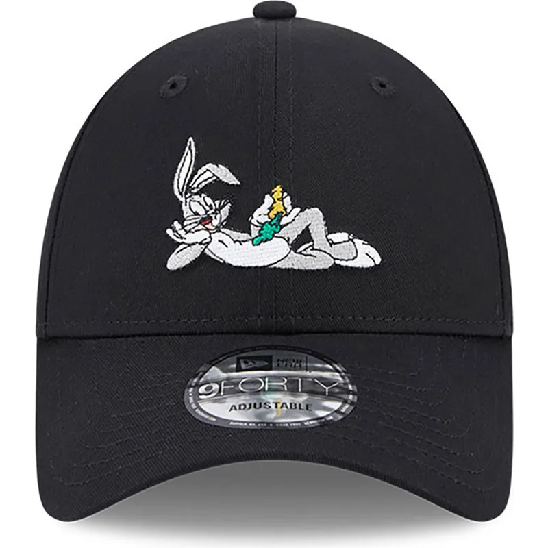 petten-gebogen-zwart-verstelbaar-9forty-van-bugs-bunny-looney-tunes-van-new-era