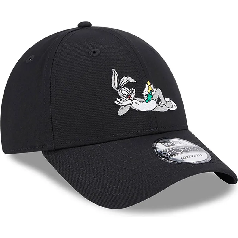 petten-gebogen-zwart-verstelbaar-9forty-van-bugs-bunny-looney-tunes-van-new-era