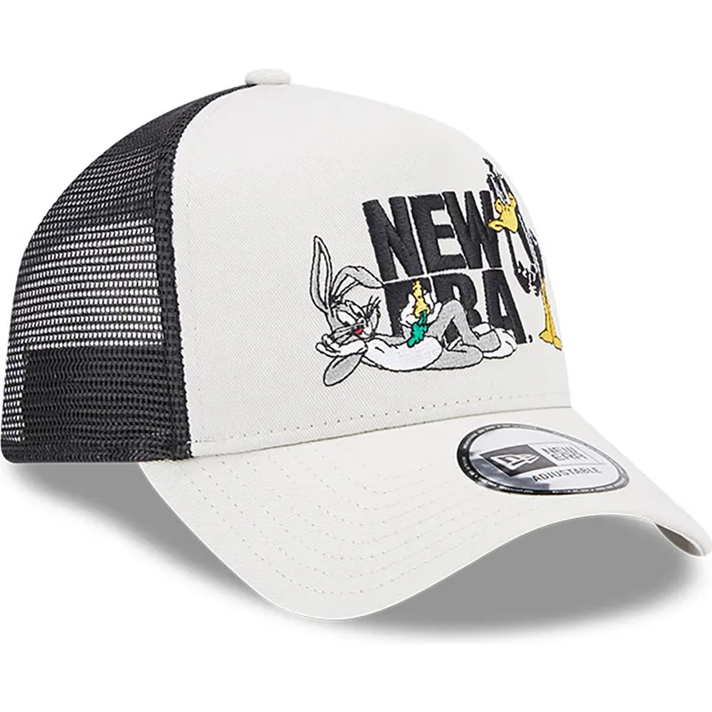 petten-gebogen-beige-snapback-a-frame-van-bugs-bunny-y-pato-lucas-looney-tunes-van-new-era