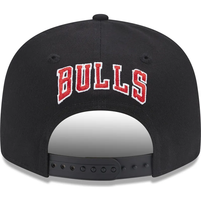 petten-plat-zwart-snapback-9fifty-patch-van-chicago-bulls-nba-van-new-era