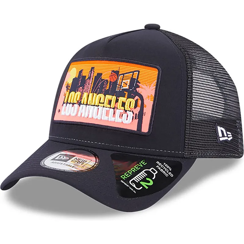 petten-gebogen-marineblauw-snapback-a-frame-repreve-license-plate-van-los-angeles-van-new-era