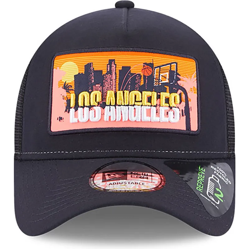 petten-gebogen-marineblauw-snapback-a-frame-repreve-license-plate-van-los-angeles-van-new-era