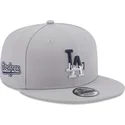 petten-plat-grijs-snapback-9fifty-team-drip-van-los-angeles-dodgers-mlb-van-new-era
