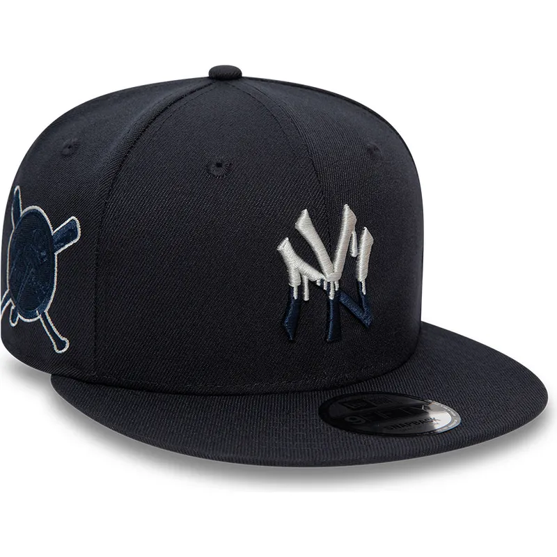 petten-plat-marineblauw-snapback-9fifty-team-drip-van-new-york-yankees-mlb-van-new-era