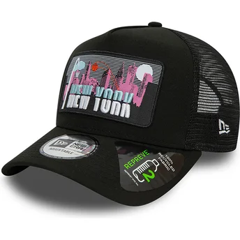 petten-gebogen-zwart-snapback-a-frame-repreve-license-plate-van-new-york-van-new-era