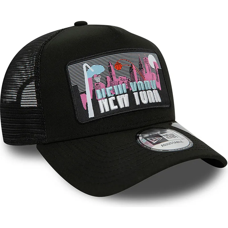 petten-gebogen-zwart-snapback-a-frame-repreve-license-plate-van-new-york-van-new-era