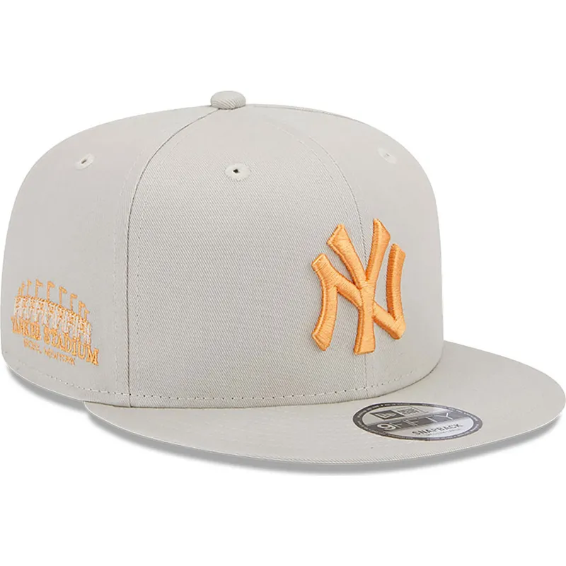 petten-plat-beige-snapback-9fifty-side-patch-van-new-york-yankees-mlb-van-new-era