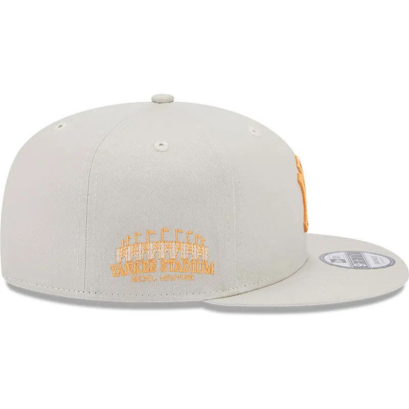 petten-plat-beige-snapback-9fifty-side-patch-van-new-york-yankees-mlb-van-new-era