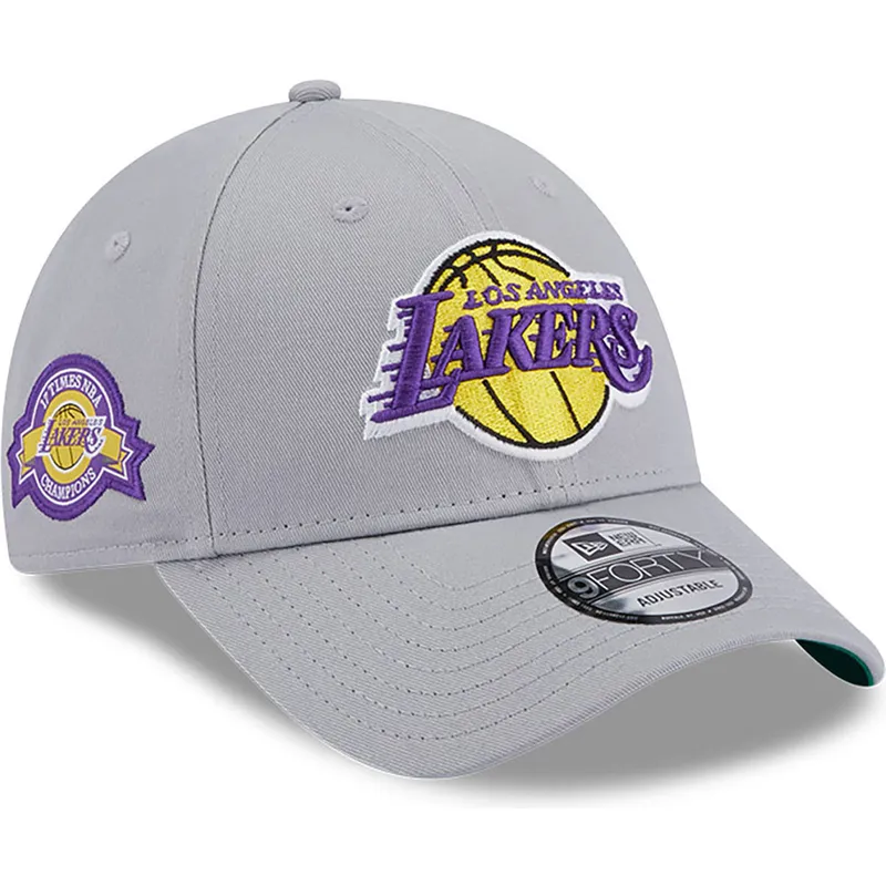 petten-gebogen-grijs-verstelbaar-9forty-team-side-patch-van-los-angeles-lakers-nba-van-new-era