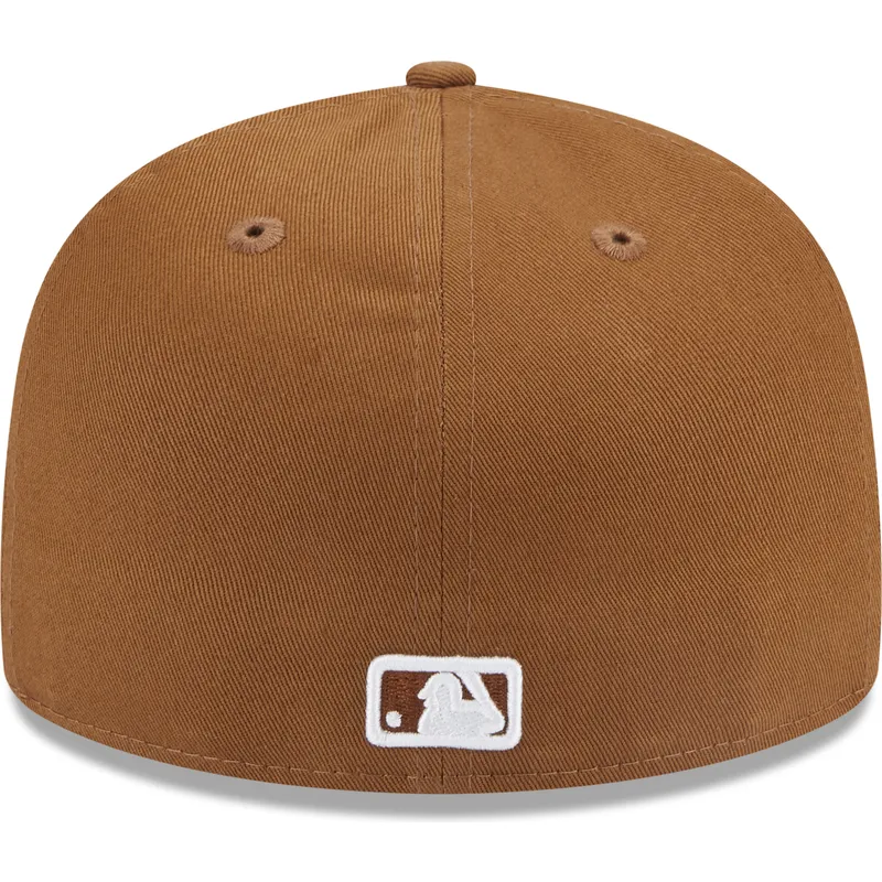petten-plat-bruin-fitted-59fifty-team-outline-van-los-angeles-dodgers-mlb-van-new-era