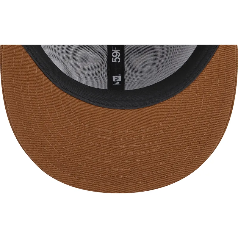 petten-plat-bruin-fitted-59fifty-team-outline-van-los-angeles-dodgers-mlb-van-new-era