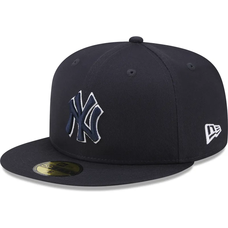 petten-plat-marineblauw-fitted-59fifty-team-outline-van-new-york-yankees-mlb-van-new-era petten-plat-marineblauw-fitted-59fifty-team-outline-van-new-york-yankees-mlb-van-new-era