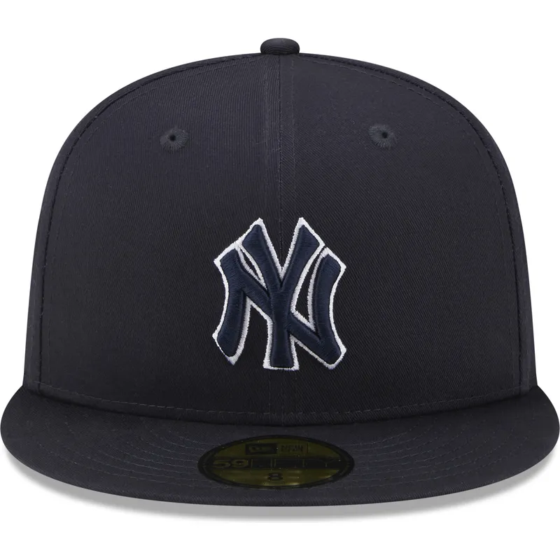 petten-plat-marineblauw-fitted-59fifty-team-outline-van-new-york-yankees-mlb-van-new-era petten-plat-marineblauw-fitted-59fifty-team-outline-van-new-york-yankees-mlb-van-new-era