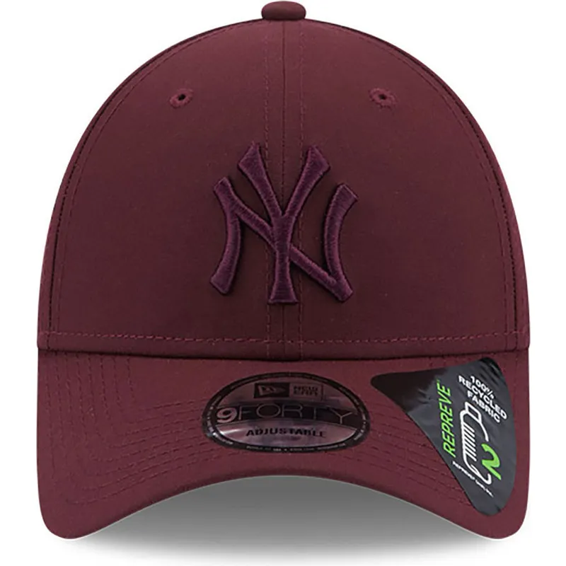 petten-gebogen-rood-verstelbaar-9forty-repreve-van-new-york-yankees-mlb-van-new-era