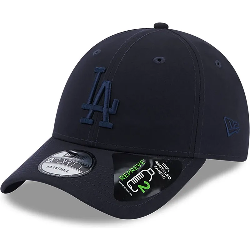 petten-gebogen-marineblauw-verstelbaar-9forty-repreve-van-los-angeles-dodgers-mlb-van-new-era