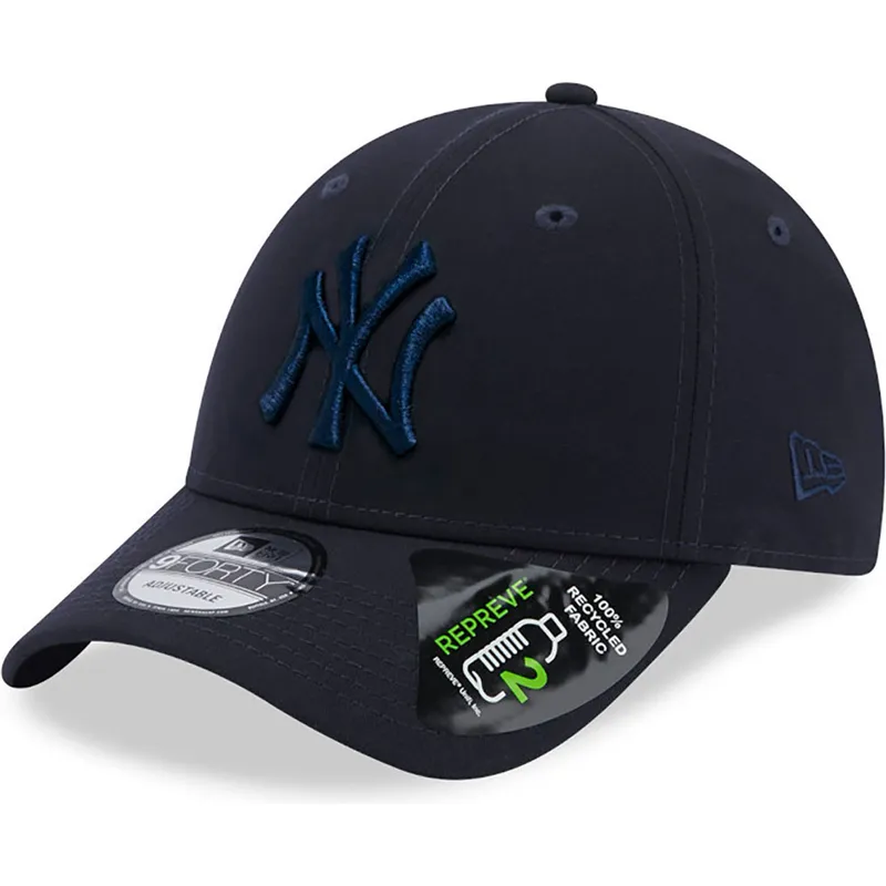 petten-gebogen-marineblauw-verstelbaar-9forty-repreve-van-new-york-yankees-mlb-van-new-era