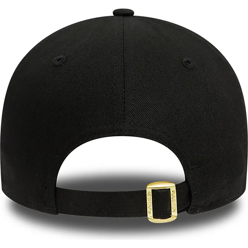 petten-gebogen-zwart-verstelbaar-9forty-metallic-badge-van-los-angeles-lakers-nba-van-new-era