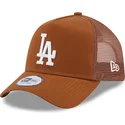 petten-gebogen-bruin-snapback-a-frame-league-essential-van-los-angeles-dodgers-mlb-van-new-era