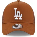 petten-gebogen-bruin-snapback-a-frame-league-essential-van-los-angeles-dodgers-mlb-van-new-era