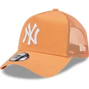 petten-gebogen-oranje-snapback-a-frame-league-essential-van-new-york-yankees-mlb-van-new-era