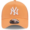 petten-gebogen-oranje-snapback-a-frame-league-essential-van-new-york-yankees-mlb-van-new-era
