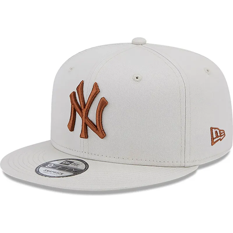 petten-plat-beige-snapback-9fifty-league-essential-van-new-york-yankees-mlb-van-new-era