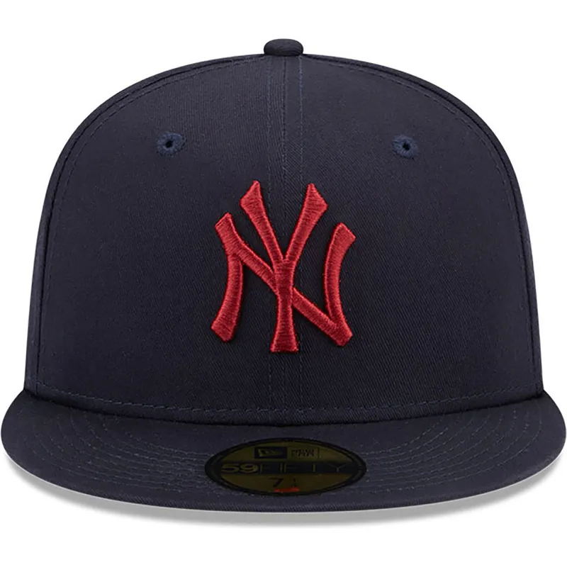 petten-plat-marineblauw-fitted-59fifty-league-essential-van-new-york-yankees-mlb-van-new-era