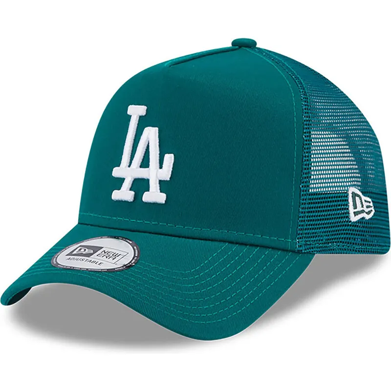 petten-gebogen-groen-snapback-a-frame-league-essential-van-los-angeles-dodgers-mlb-van-new-era