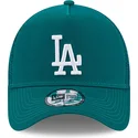 petten-gebogen-groen-snapback-a-frame-league-essential-van-los-angeles-dodgers-mlb-van-new-era