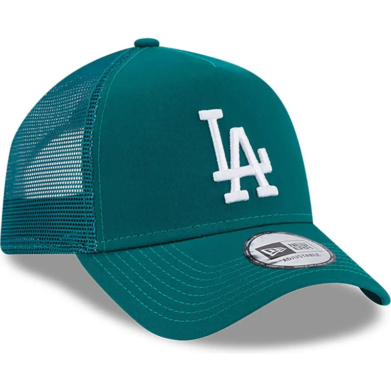 petten-gebogen-groen-snapback-a-frame-league-essential-van-los-angeles-dodgers-mlb-van-new-era