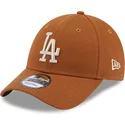 petten-gebogen-bruin-verstelbaar-9forty-league-essential-van-los-angeles-dodgers-mlb-van-new-era