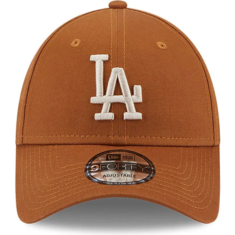 petten-gebogen-bruin-verstelbaar-9forty-league-essential-van-los-angeles-dodgers-mlb-van-new-era