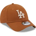 petten-gebogen-bruin-verstelbaar-9forty-league-essential-van-los-angeles-dodgers-mlb-van-new-era