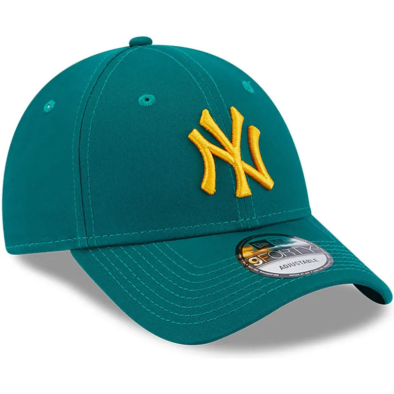 petten-gebogen-groen-verstelbaar-9forty-league-essential-van-new-york-yankees-mlb-van-new-era