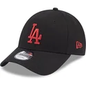 petten-gebogen-zwart-verstelbaar-9forty-league-essential-van-los-angeles-dodgers-mlb-van-new-era