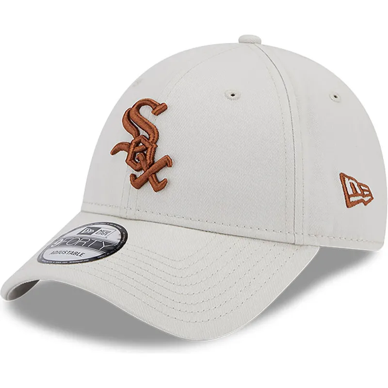 petten-gebogen-beige-verstelbaar-9forty-league-essential-van-chicago-white-sox-mlb-van-new-era