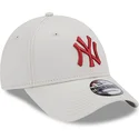 petten-gebogen-beige-verstelbaar-9forty-league-essential-van-new-york-yankees-mlb-van-new-era