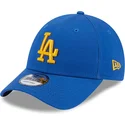 petten-gebogen-blauw-verstelbaar-9forty-league-essential-van-los-angeles-dodgers-mlb-van-new-era