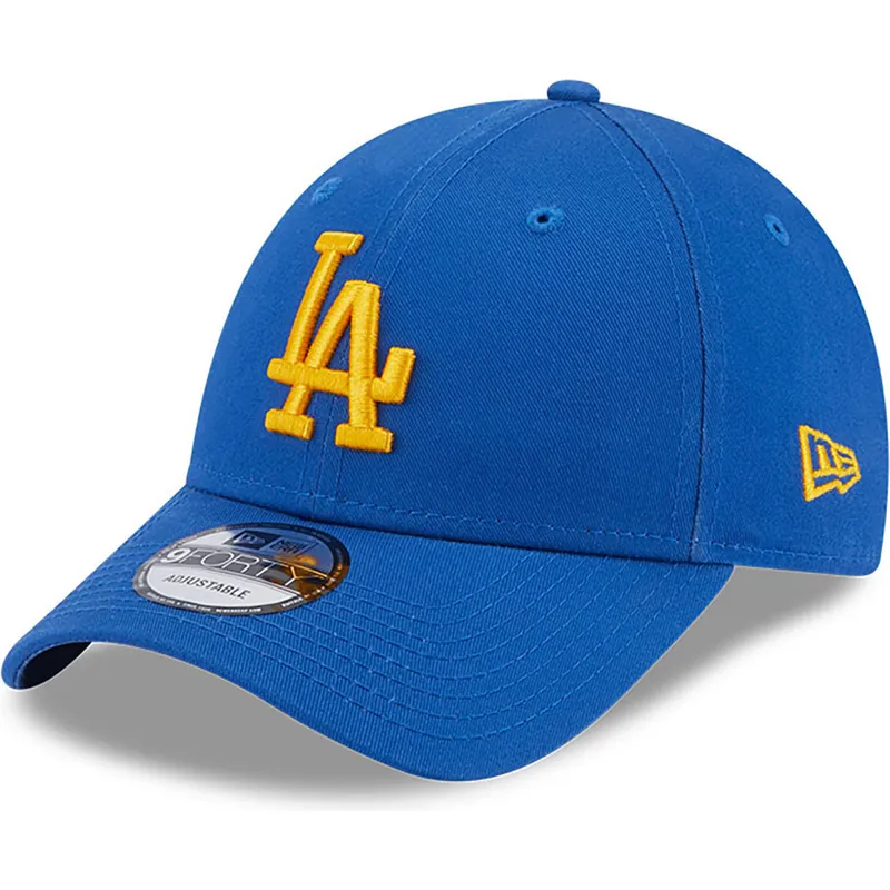 petten-gebogen-blauw-verstelbaar-9forty-league-essential-van-los-angeles-dodgers-mlb-van-new-era