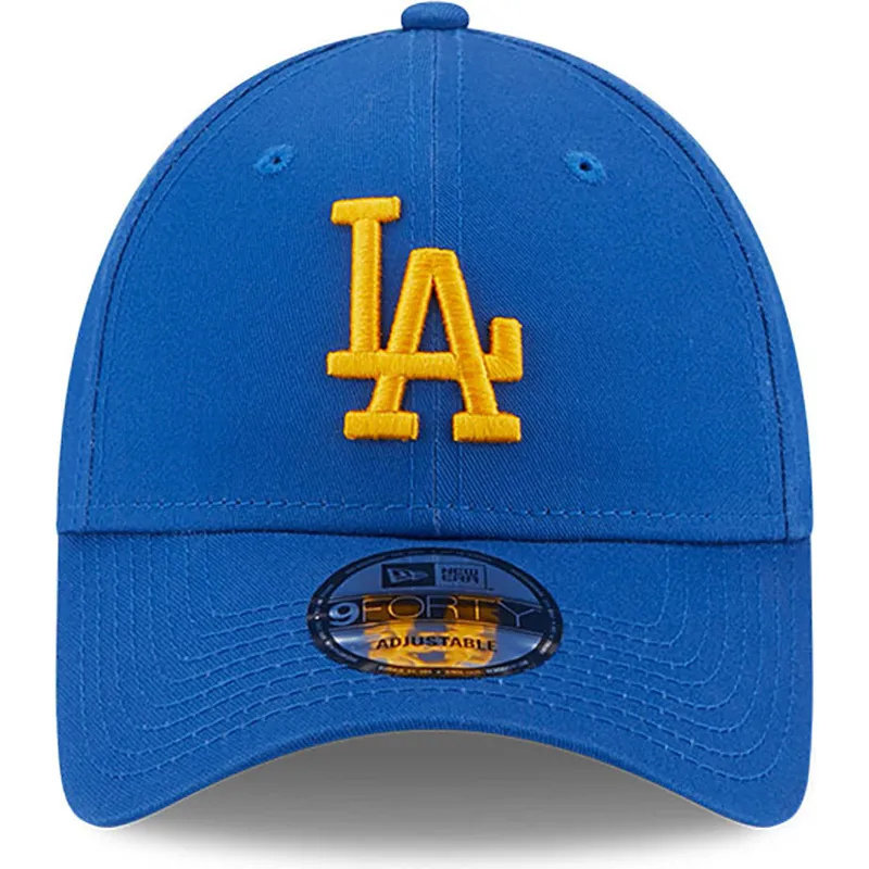 petten-gebogen-blauw-verstelbaar-9forty-league-essential-van-los-angeles-dodgers-mlb-van-new-era