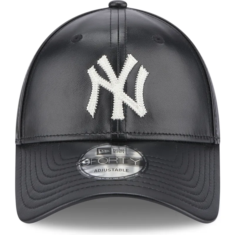 petten-gebogen-zwart-verstelbaar-9forty-leather-van-new-york-yankees-mlb-van-new-era