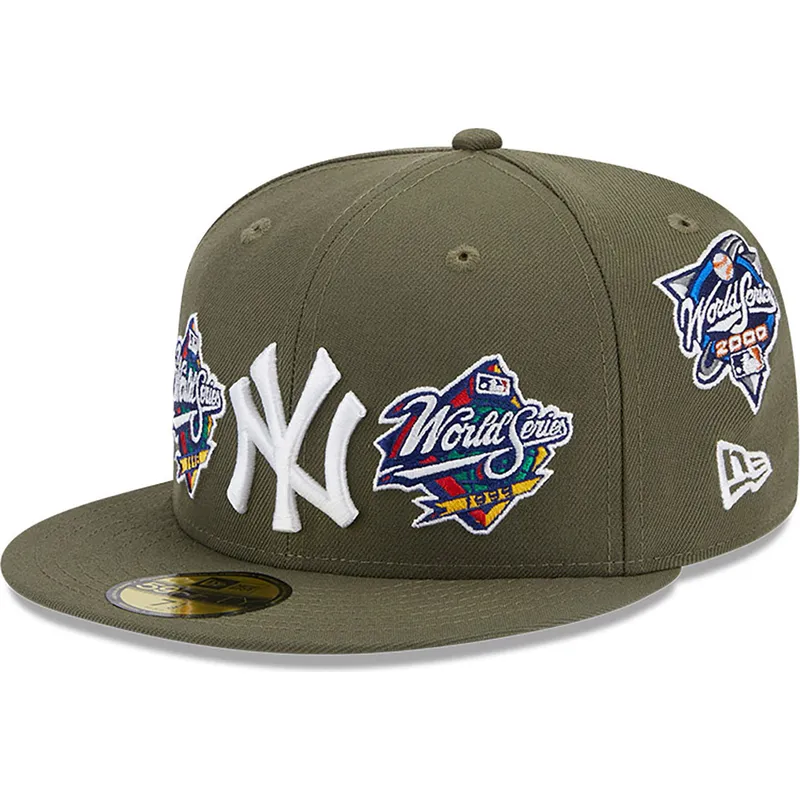 petten-plat-groen-fitted-59fifty-world-series-van-new-york-yankees-mlb-van-new-era petten-plat-groen-fitted-59fifty-world-series-van-new-york-yankees-mlb-van-new-era