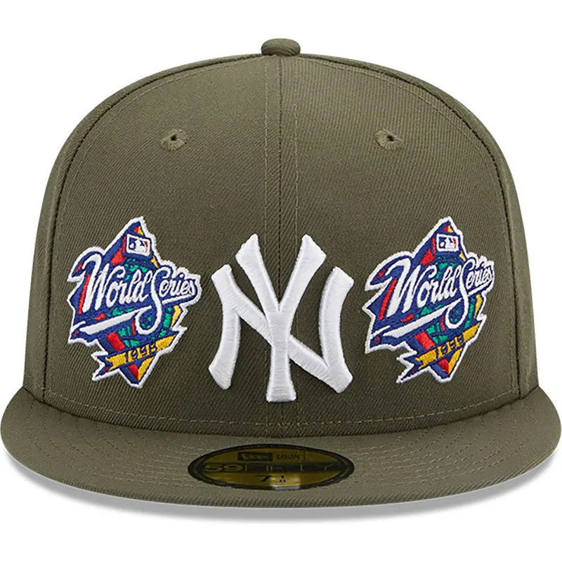 petten-plat-groen-fitted-59fifty-world-series-van-new-york-yankees-mlb-van-new-era petten-plat-groen-fitted-59fifty-world-series-van-new-york-yankees-mlb-van-new-era